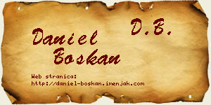 Daniel Boškan vizit kartica